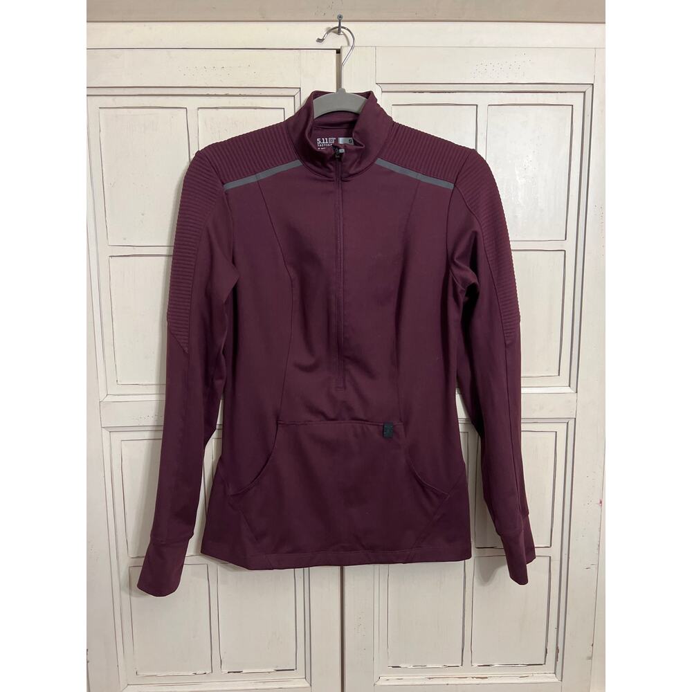 5.11 Tactical Women's Maroon Half-Zip Training Top